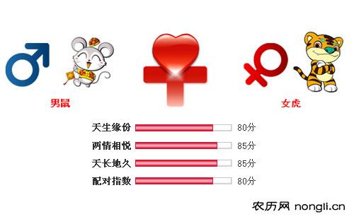 男属鼠和女属虎相配吗