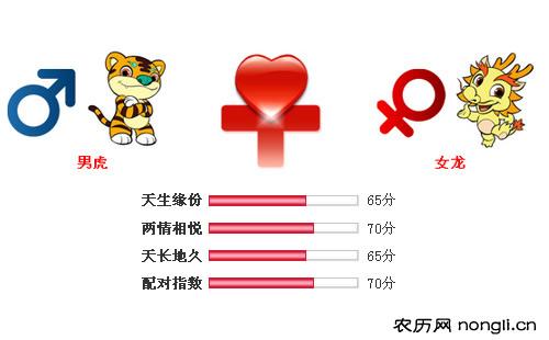 男属虎和女属龙相配吗